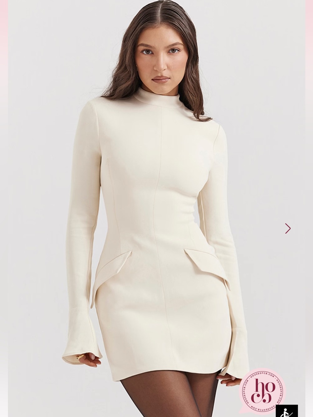 House of CB Vintage Cream Mini Dress M